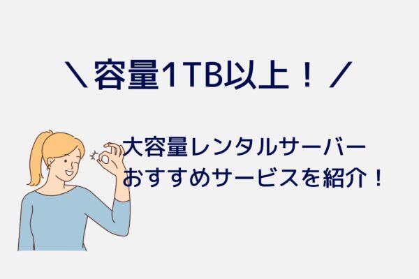 容量(1TB以上)の多いレンタルサーバーを5つ紹介!